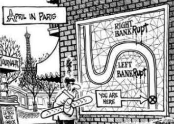 [Paris politisch zerrissen - Karikatur]