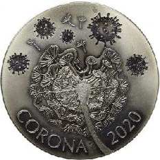die Covidioten-Medaille 2020 in Silber