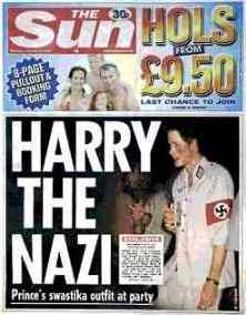 [Harry der Nazi - Schlagzeile in der 'Sun']