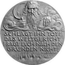 [Medaille auf Heinrich v. Kleist - Zitat aus der 'Hermannschlacht']