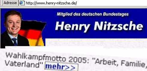 [Henry Nitzsche - Wahlkampfmotto 2005: Arbeit, Familie, Vaterland]