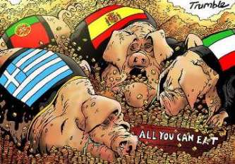 [Die Schweinestaaten Portugal, Italien, Griechenland und Spanien]