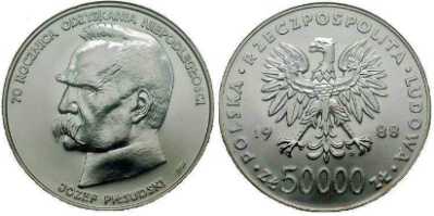 [50.000 Zloty Pilsudski 1988]