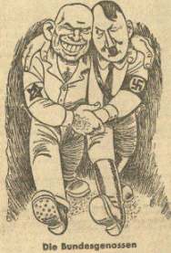 [Thälmann und Hitler als Bundesgenossen (Karikatur von 1939)]