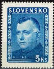 [Briefmarke zum 5. Jahrestag der slowakischen Unabhängigkeit]