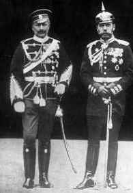[Nikolaj II und Wilhelm II in Björkö]